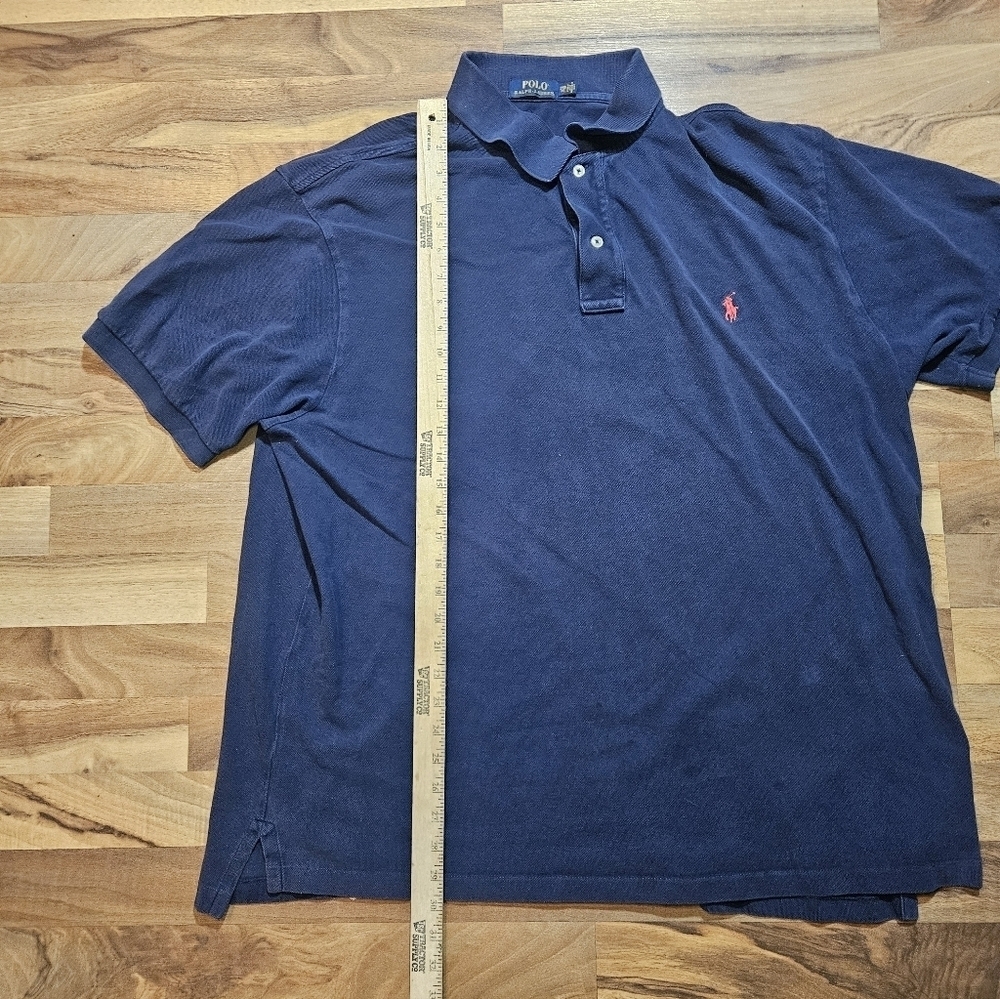 Polo Ralph Lauren Navy Blue Mens 2XB 100% Cotton Classic Preppy - Picture 6 of 8